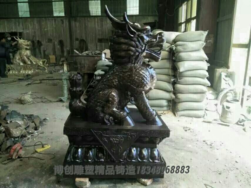 动物雕塑铜麒麟