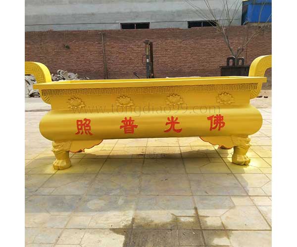 长方形铜香炉